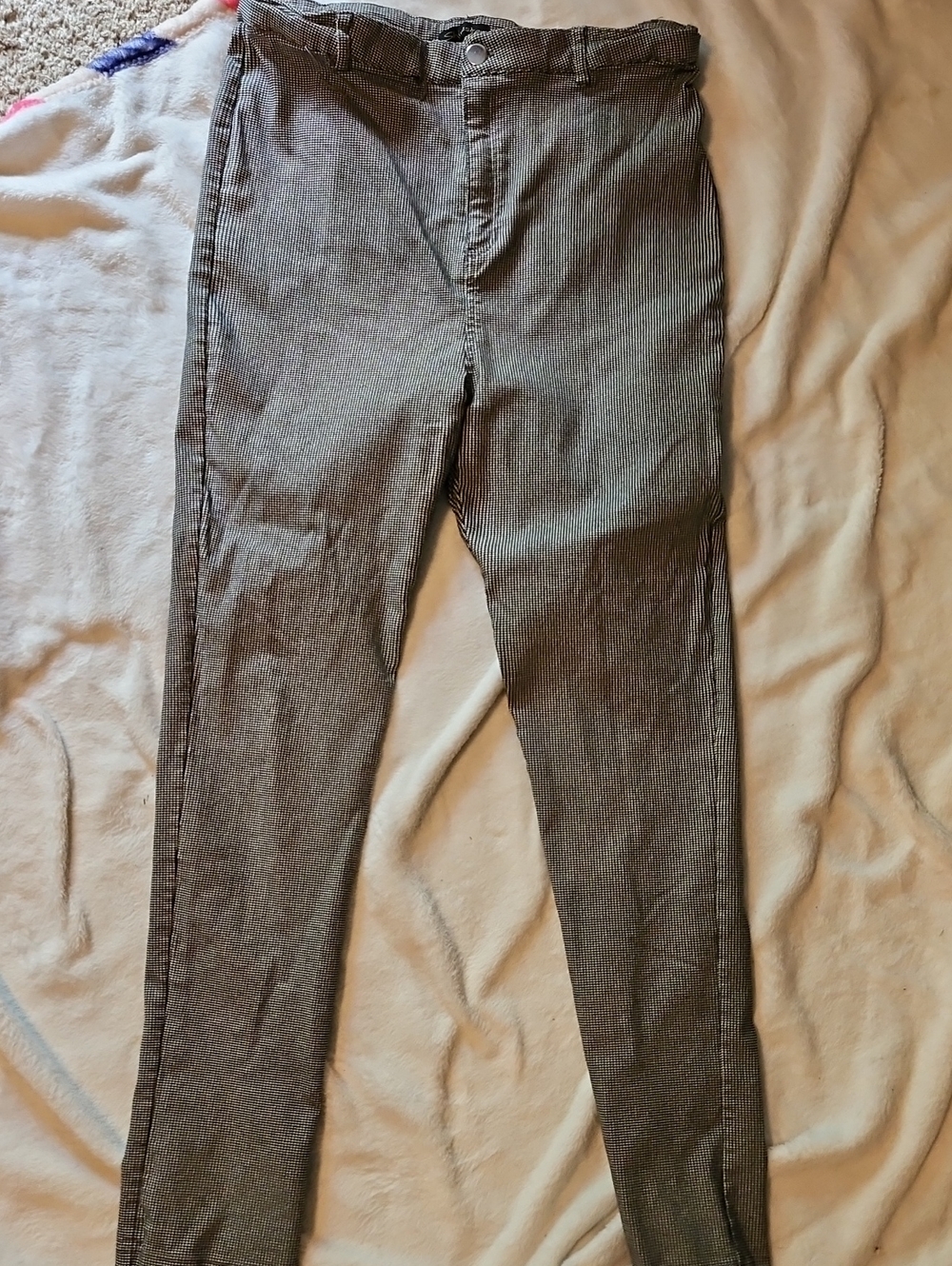Slim Pinstripe Trousers in Charcoal